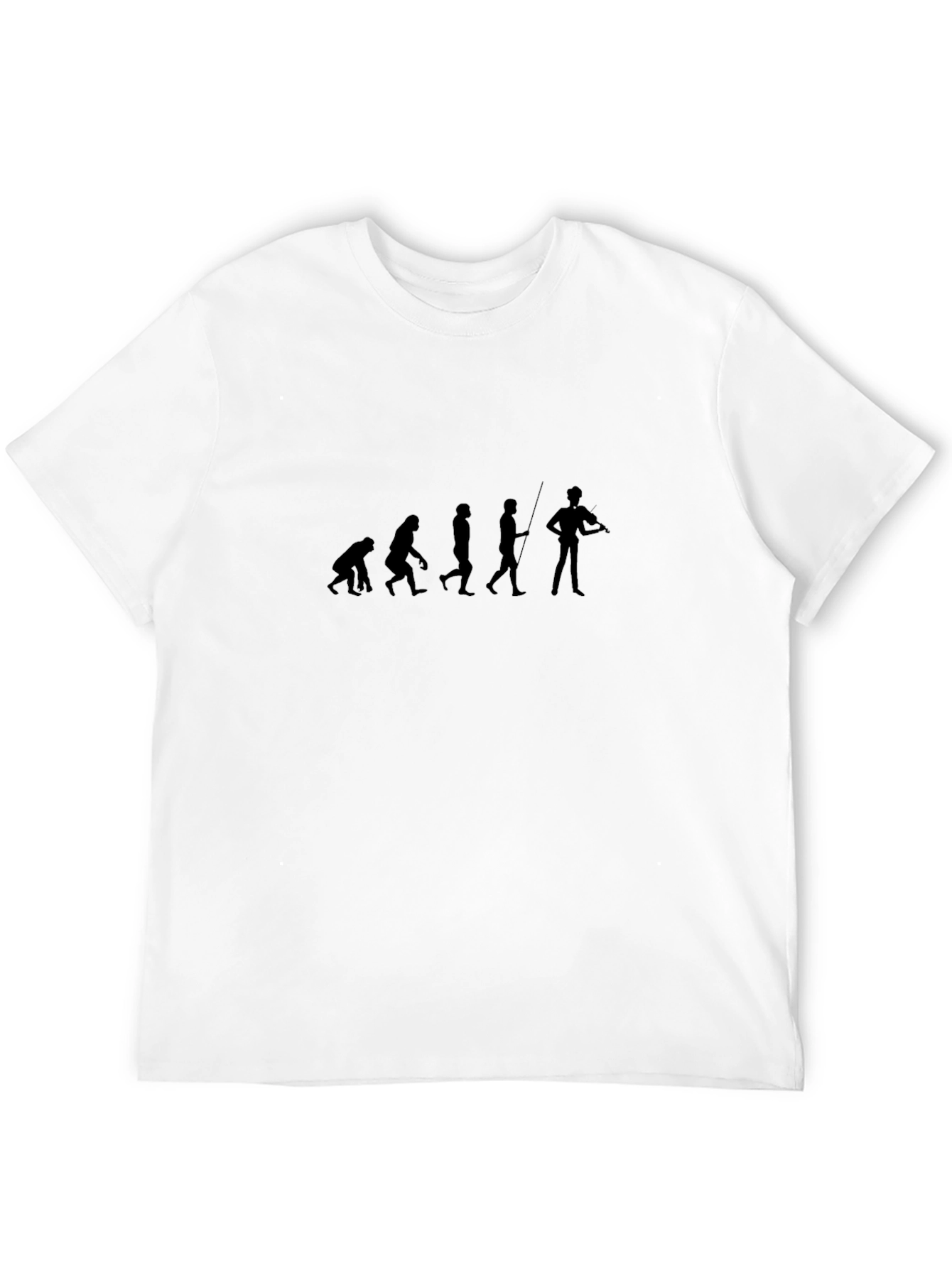 Evolution of Violinist Black T-Shirt