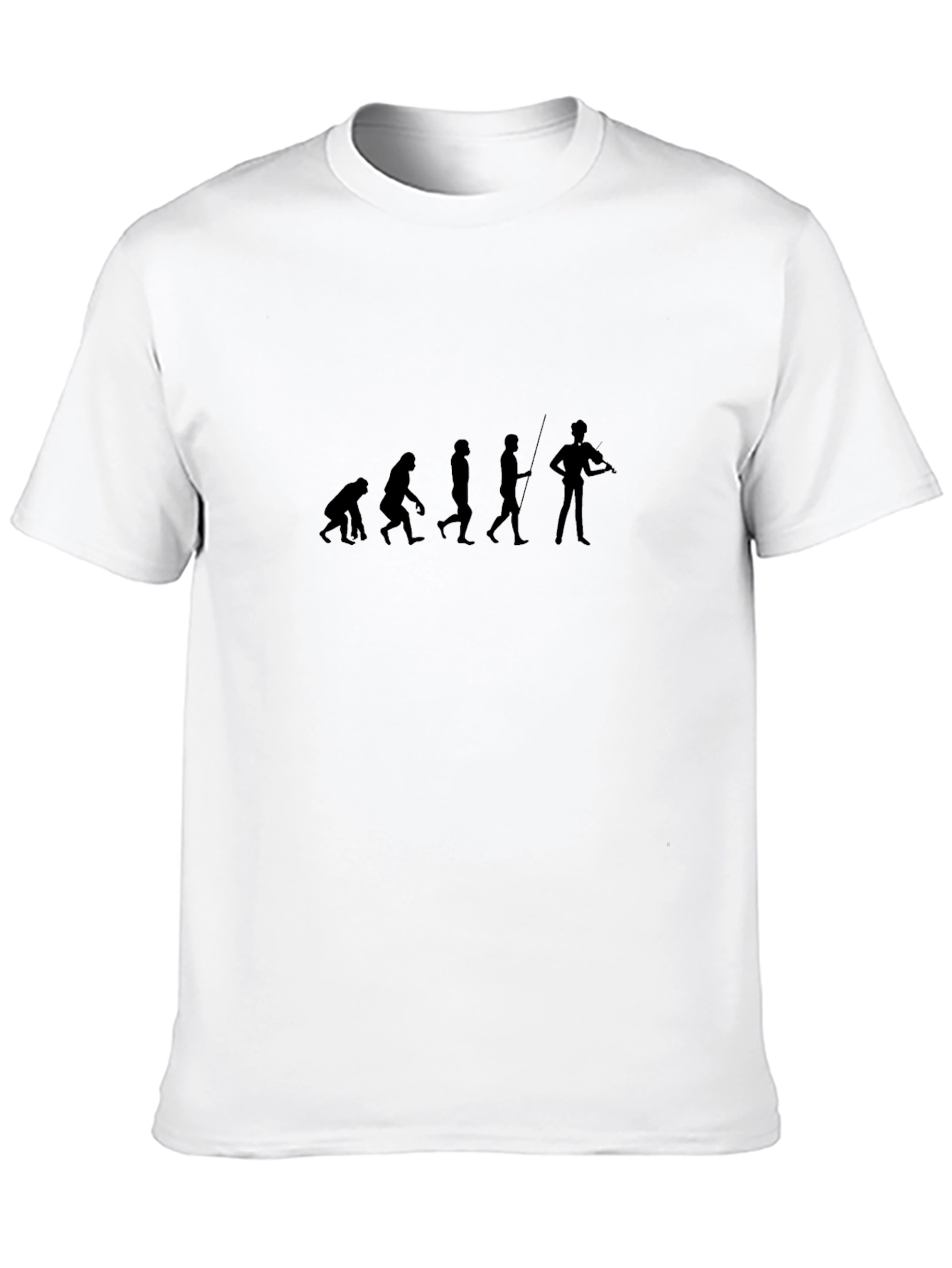 Evolution of Violinist Black T-Shirt