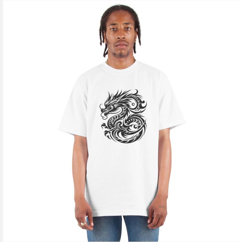 Mystical Dragon Tribal Tattoo Design