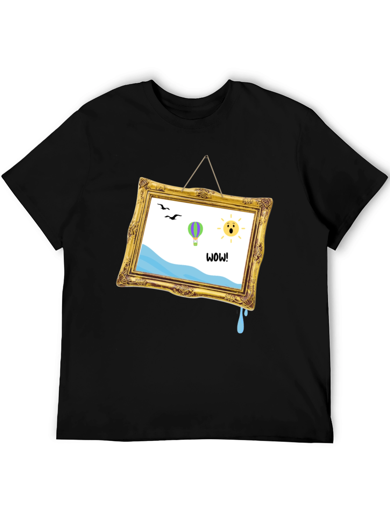 Whimsical Art Frame Graphic Tee - Quirky Unisex T-Shirt
