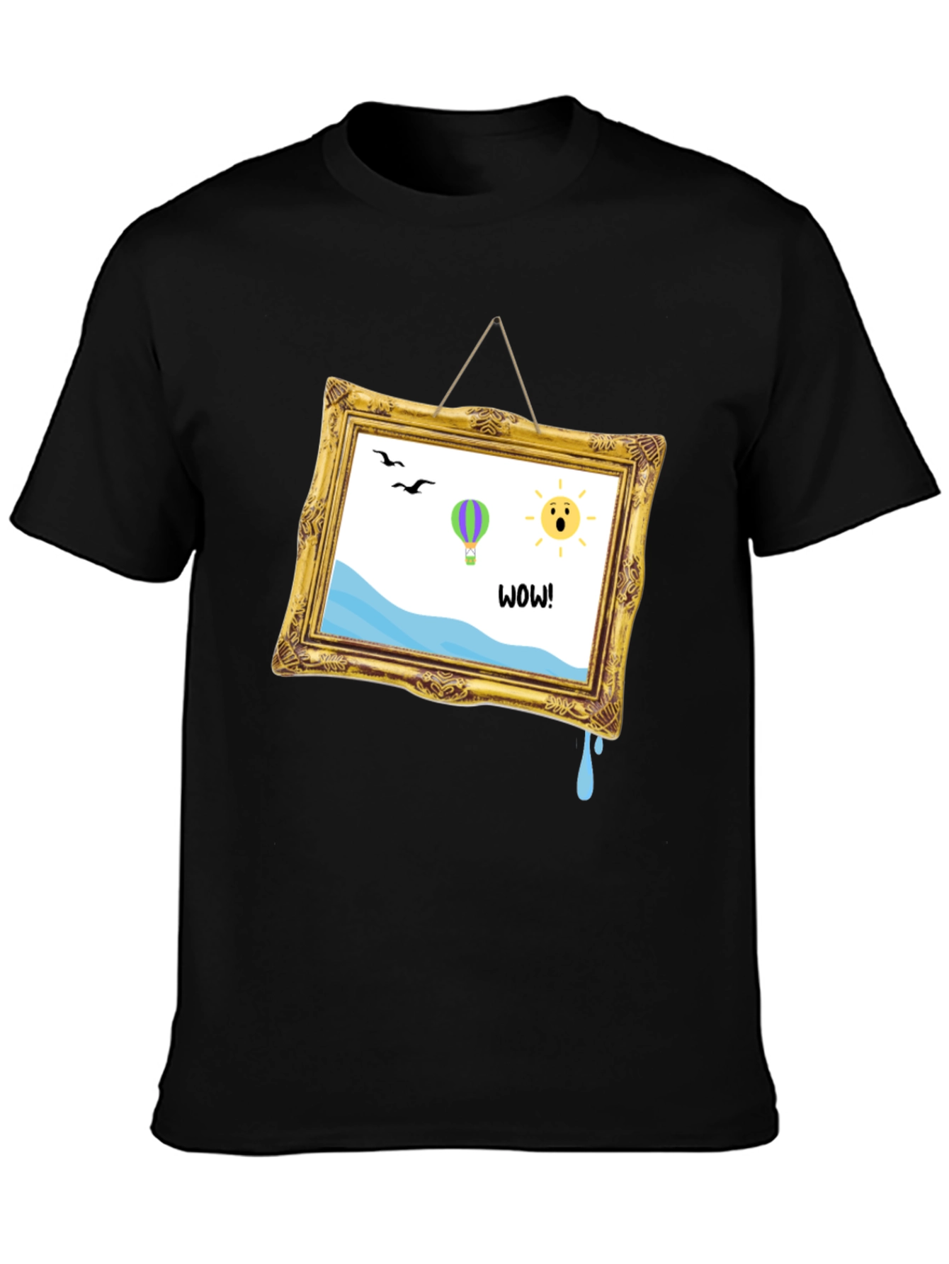 Whimsical Art Frame Graphic Tee - Quirky Unisex T-Shirt