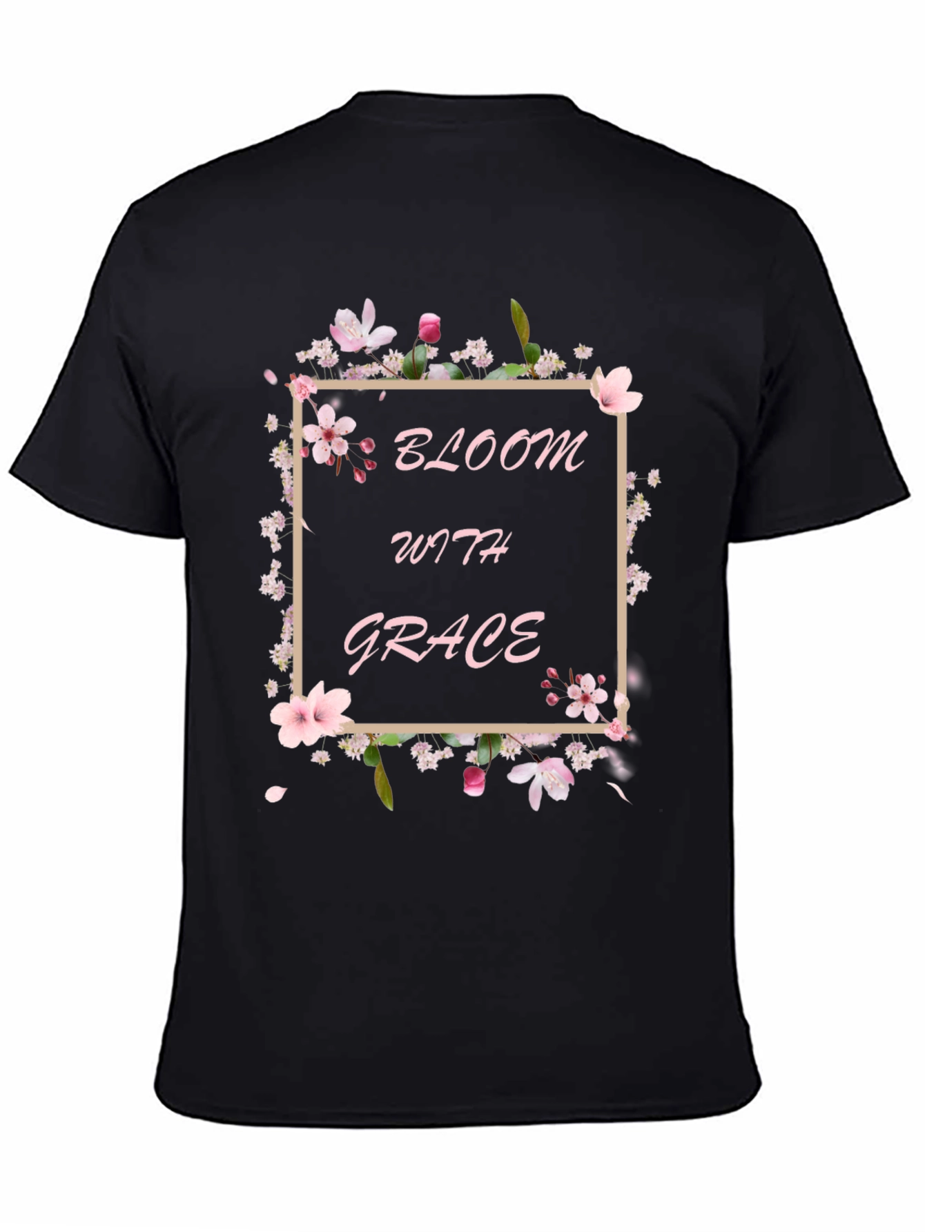 Bloom with Grace Black T-Shirt