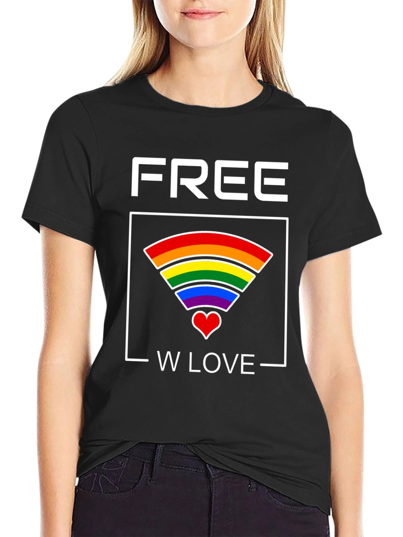 Free Love Graphic Tee - Pride T-Shirt