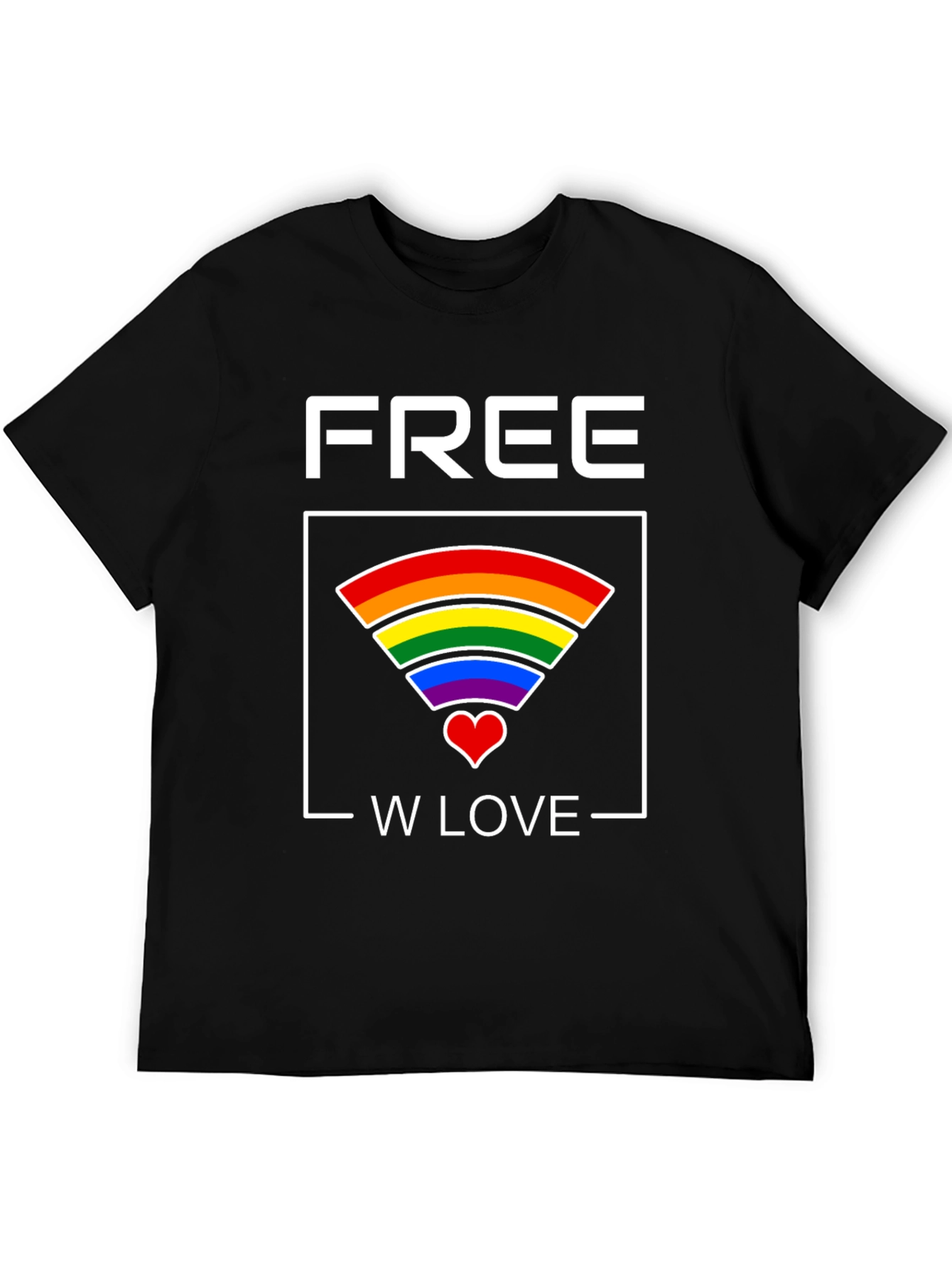 Free Love Graphic Tee - Pride T-Shirt