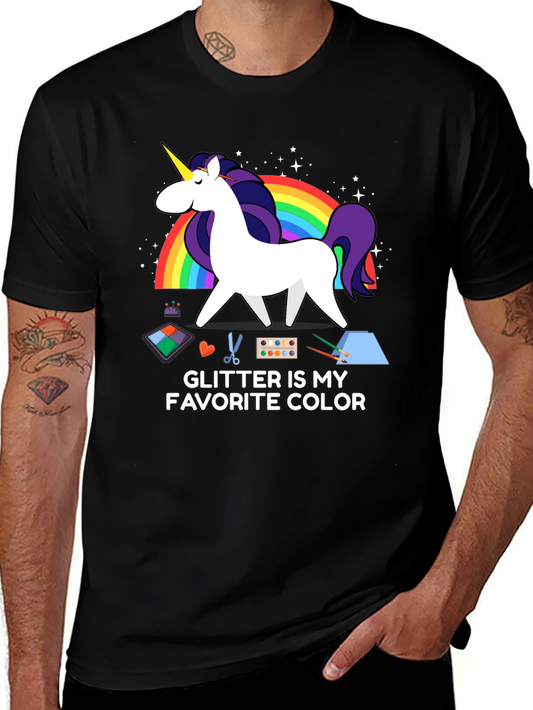 Glitter is My Favorite Color Unicorn Graphic Tee