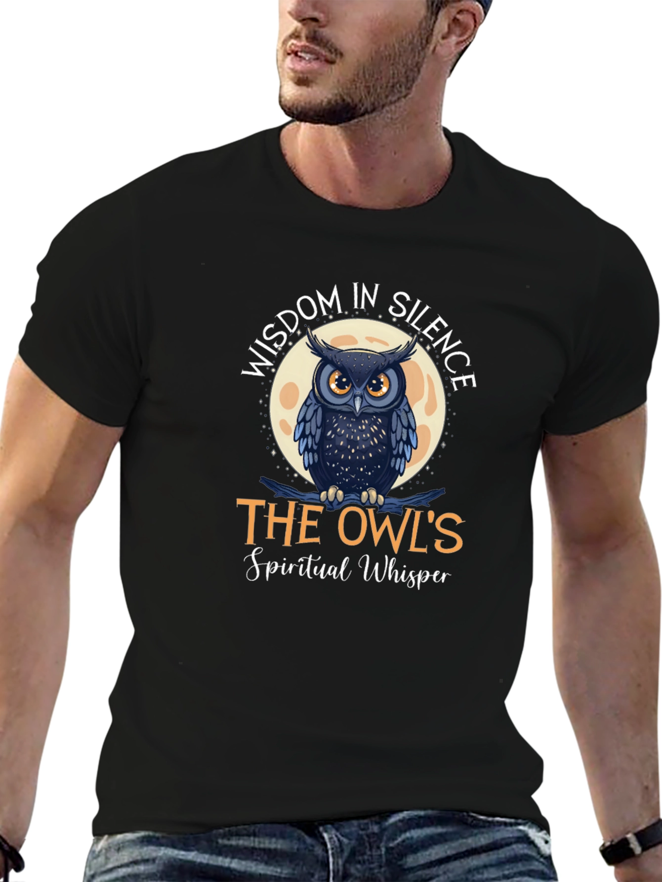 Wisdom in Silence Owl Graphic Tee