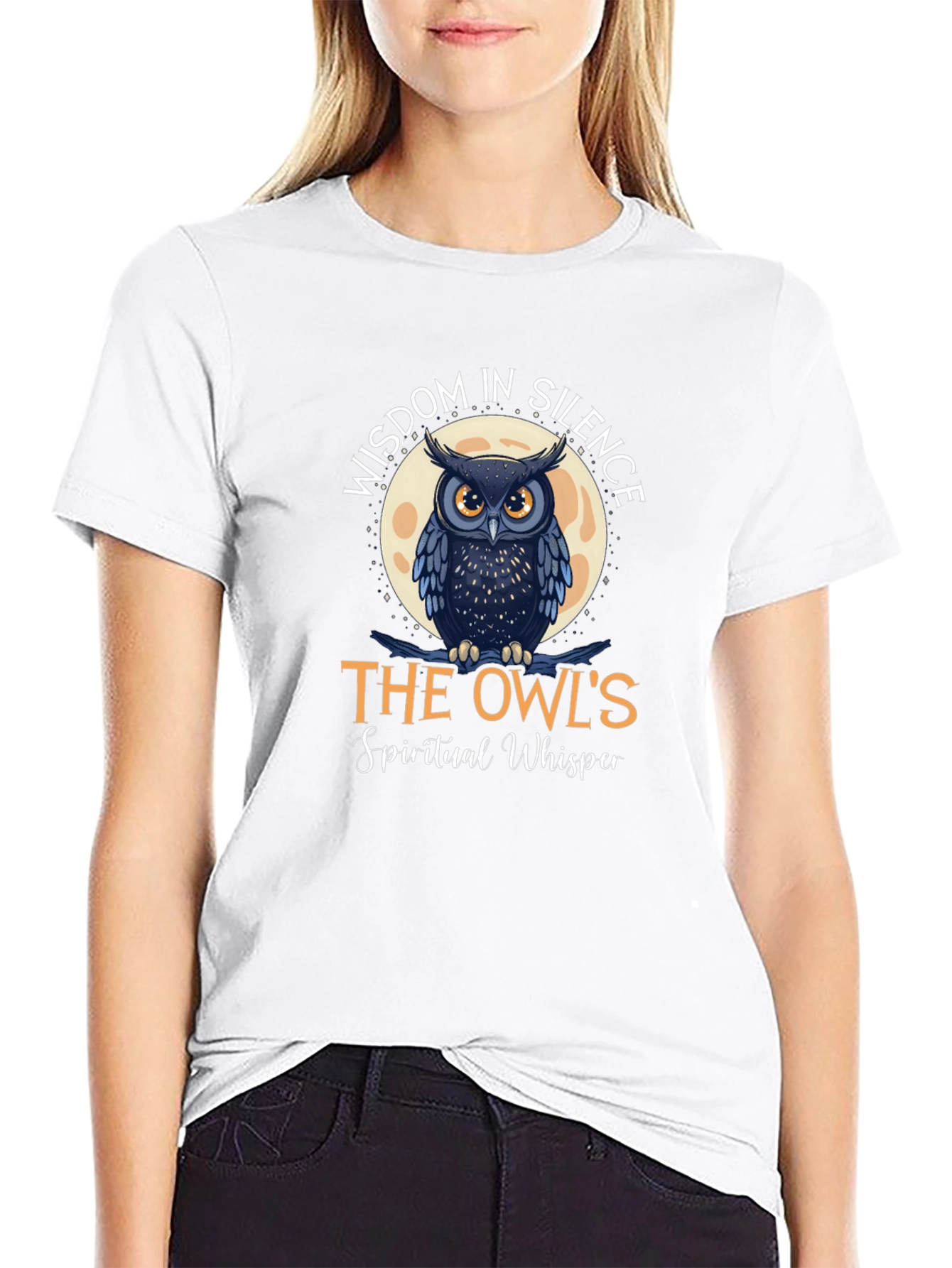Wisdom in Silence Owl Graphic Tee