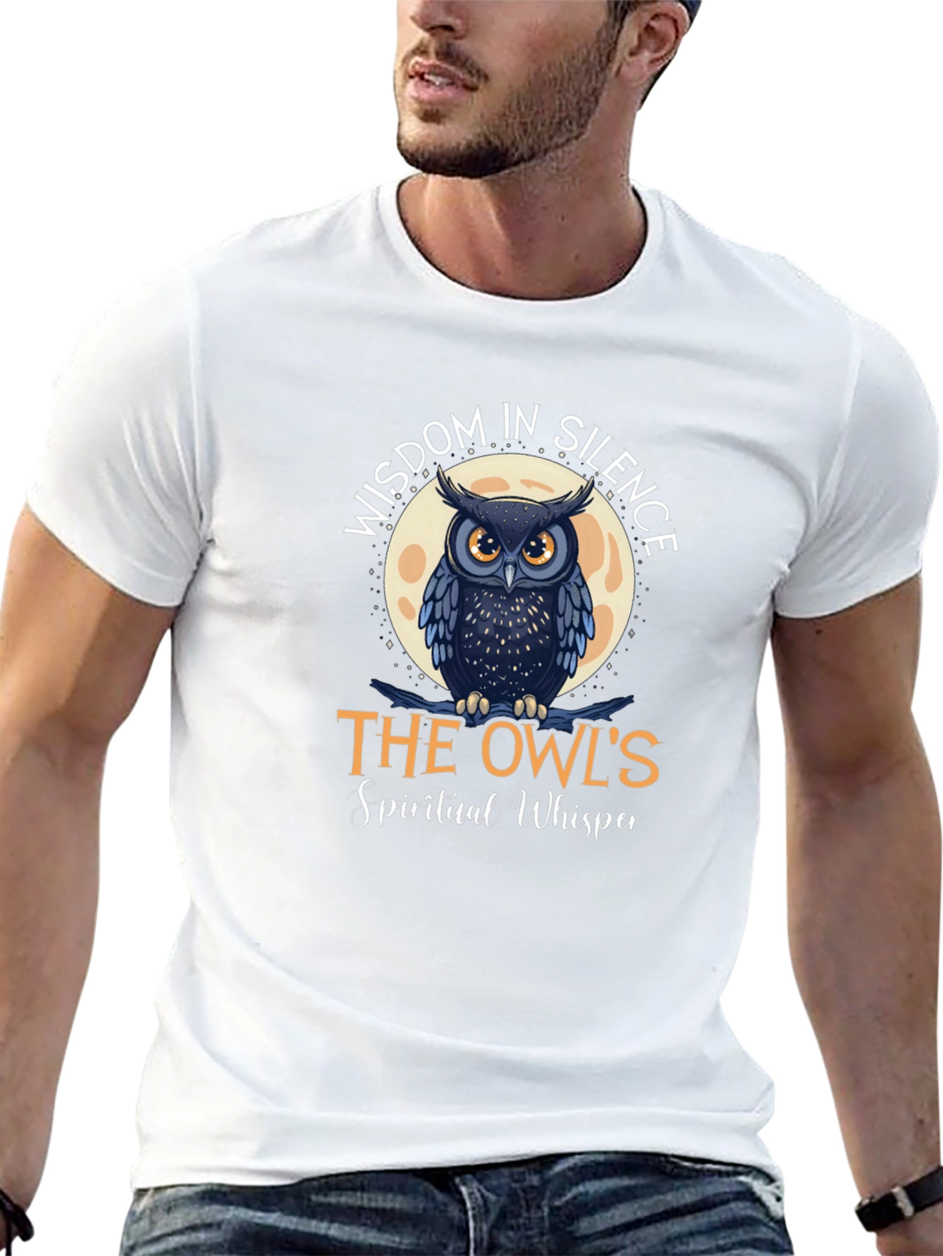 Wisdom in Silence Owl Graphic Tee