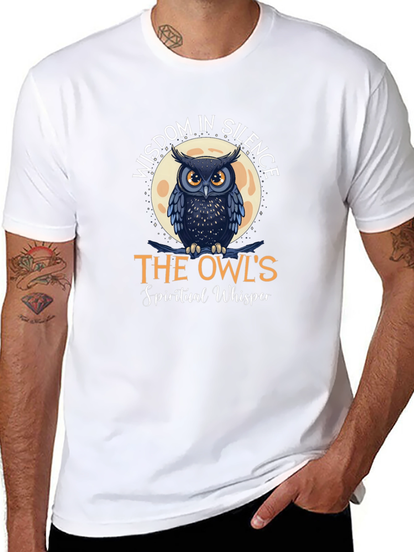 Wisdom in Silence Owl Graphic Tee