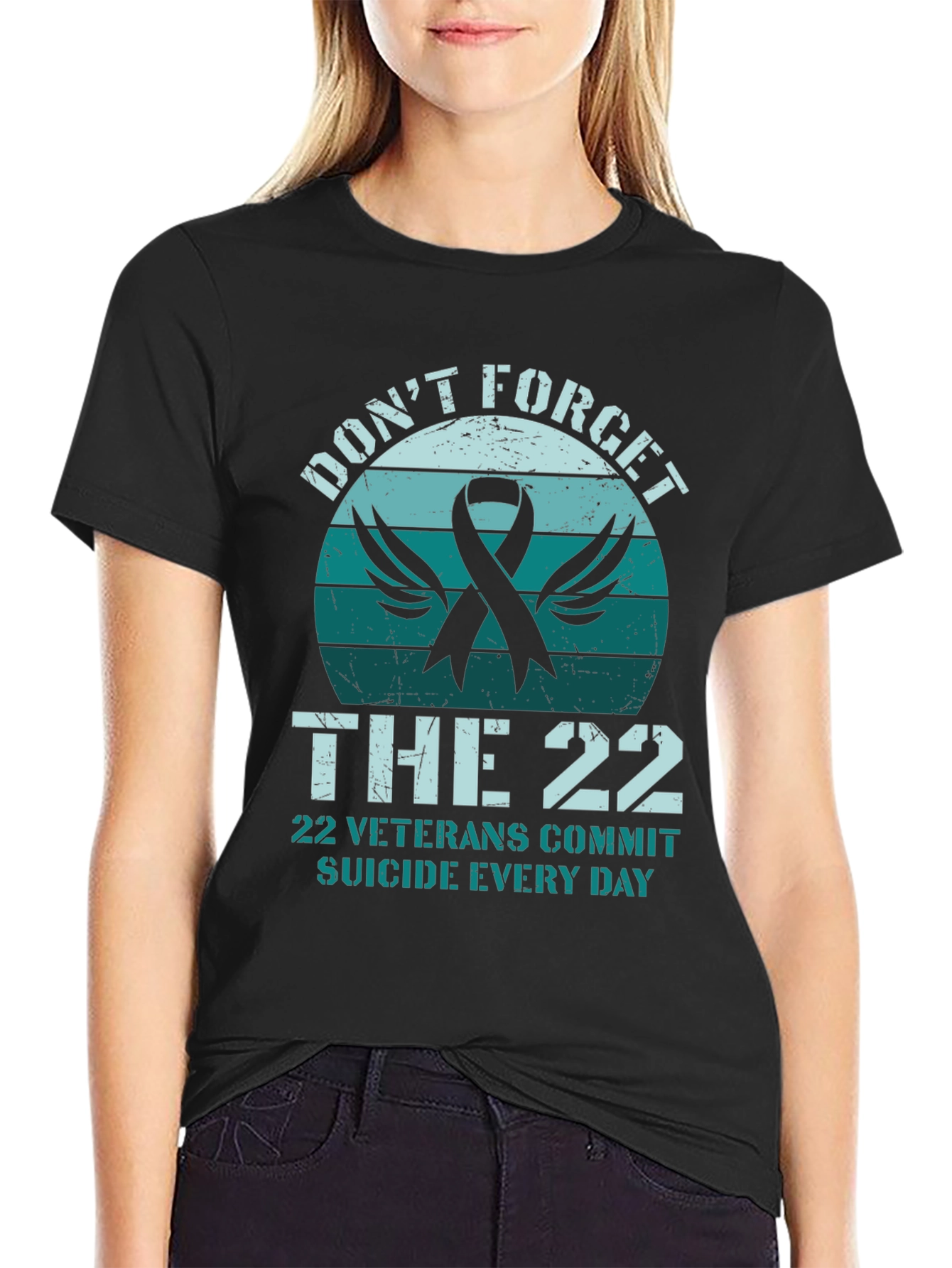 Dont Forget The 22 Veterans Suicide Awareness T-Shirt