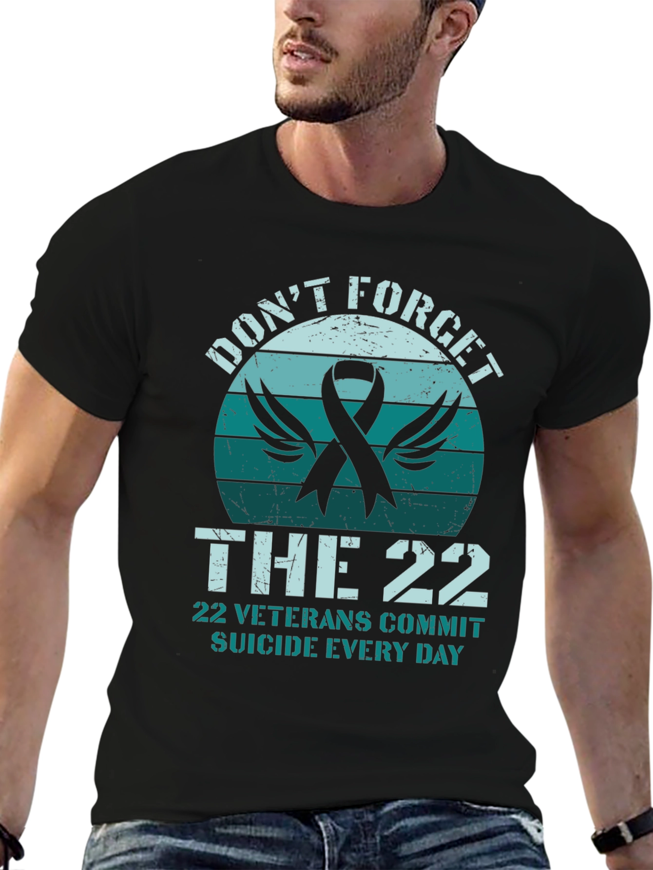 Dont Forget The 22 Veterans Suicide Awareness T-Shirt