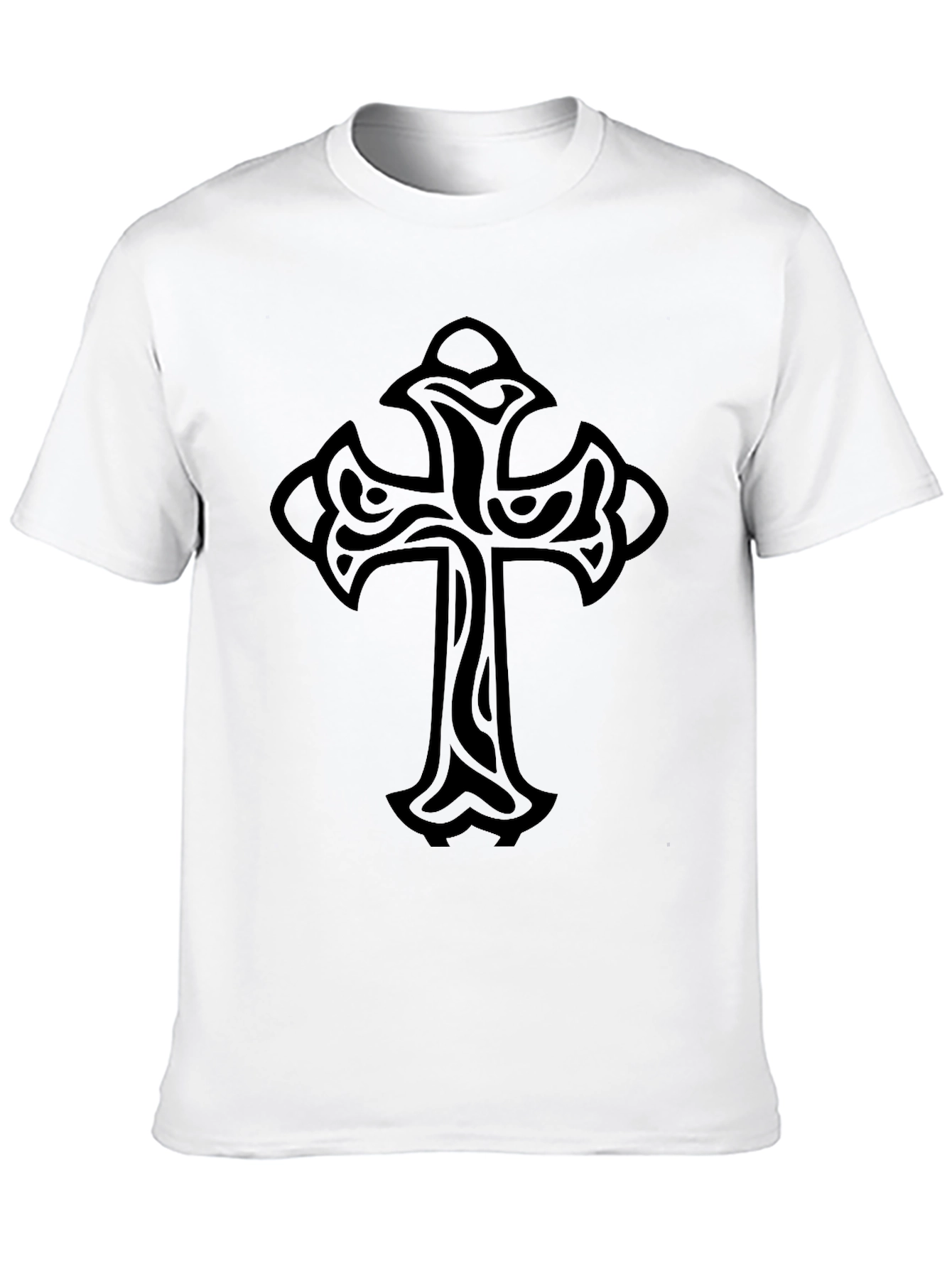Gothic Cross Graphic Black T-Shirt