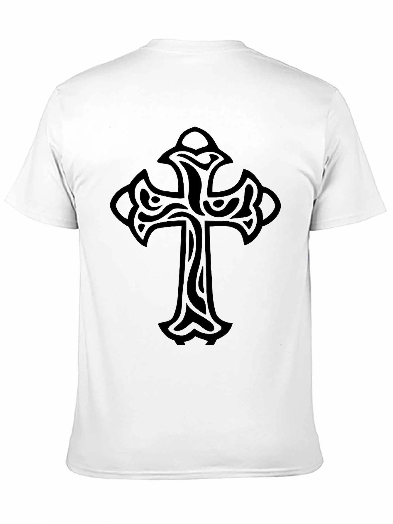 Gothic Cross Graphic Black T-Shirt