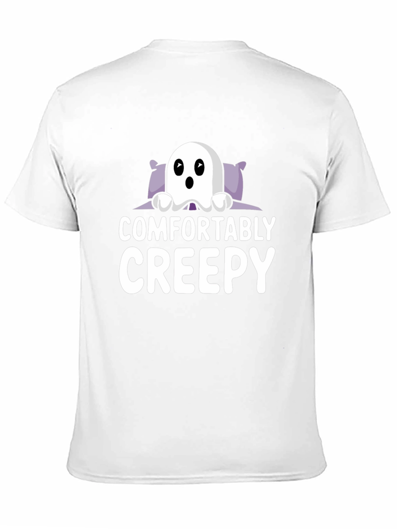 Comfortably Creepy Ghost Graphic Tee - Halloween Shirt