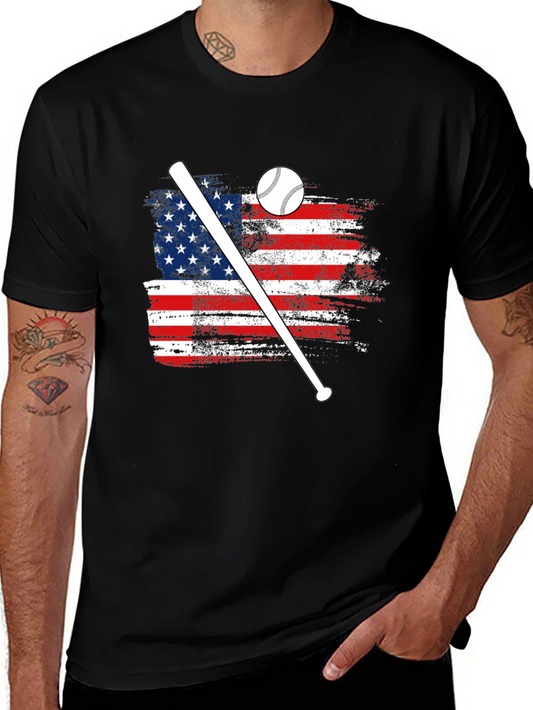 American Flag Baseball T-Shirt