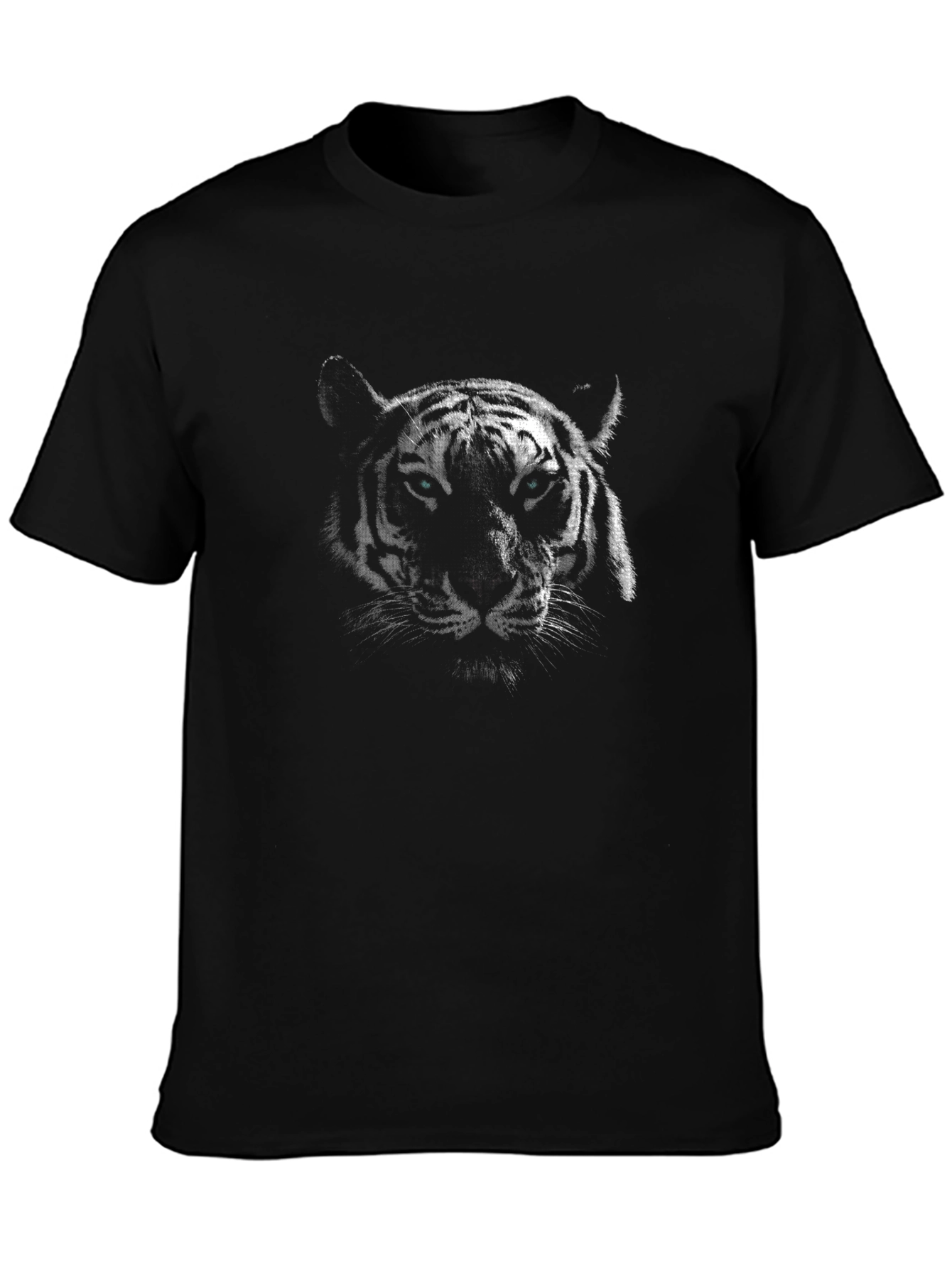 Tiger Graphic Print Black T-Shirt