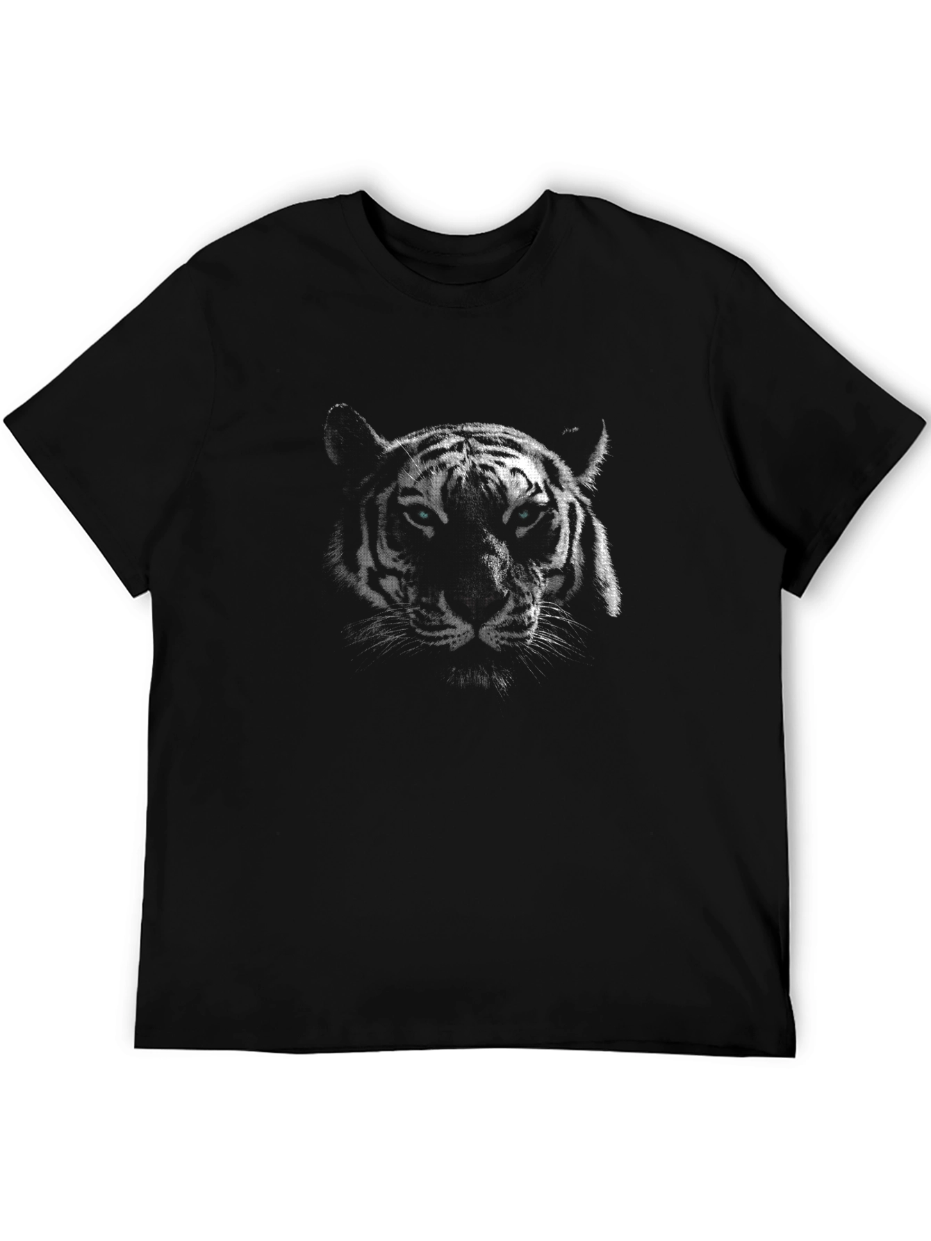Tiger Graphic Print Black T-Shirt