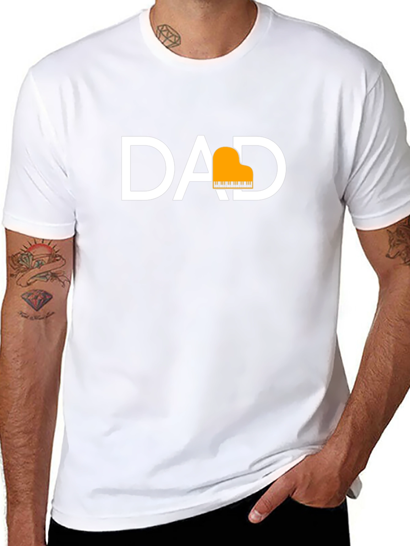 Piano Dad T-Shirt - Musical Fathers Day Gift