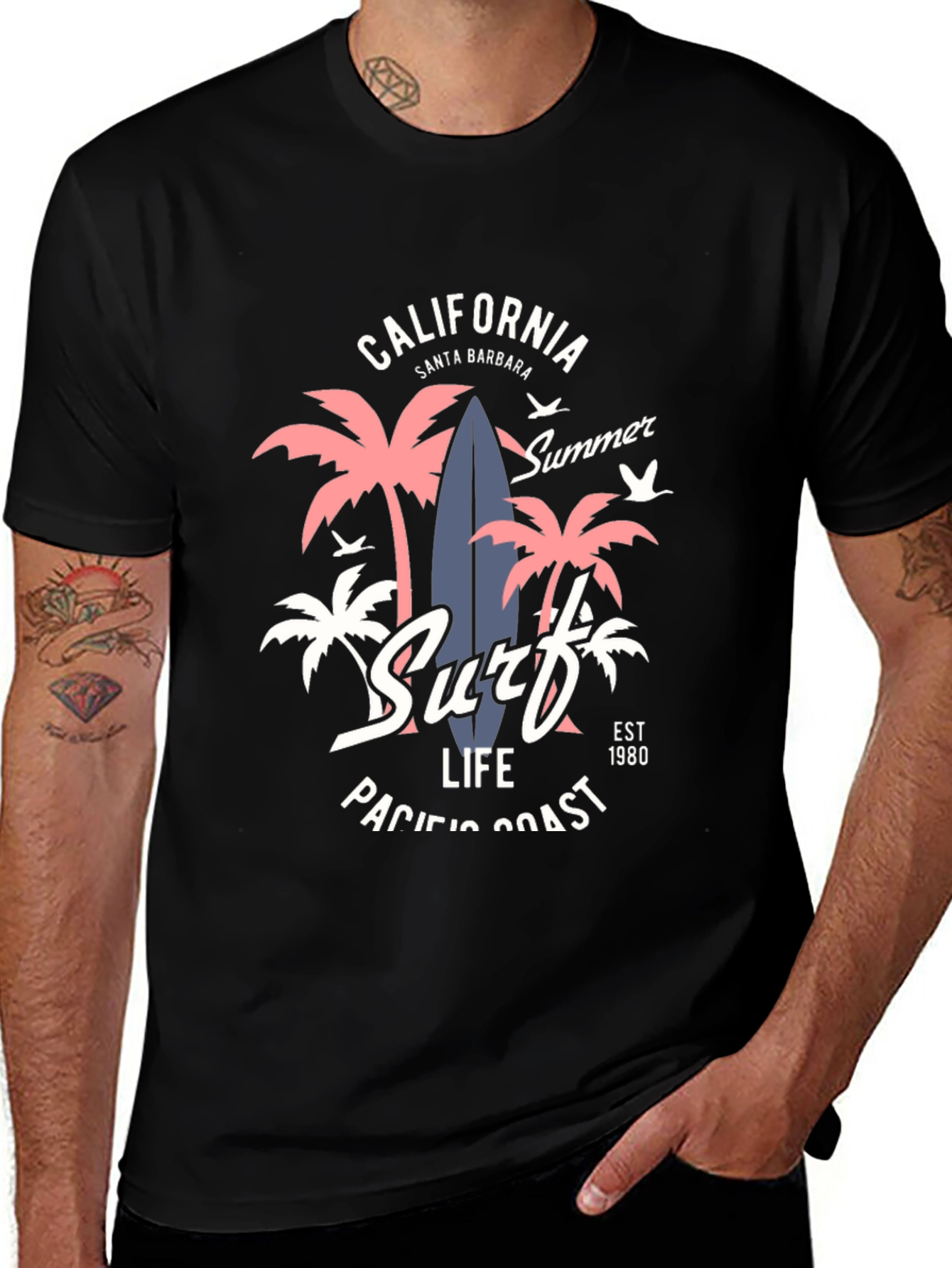 California Surf Life Graphic T-Shirt