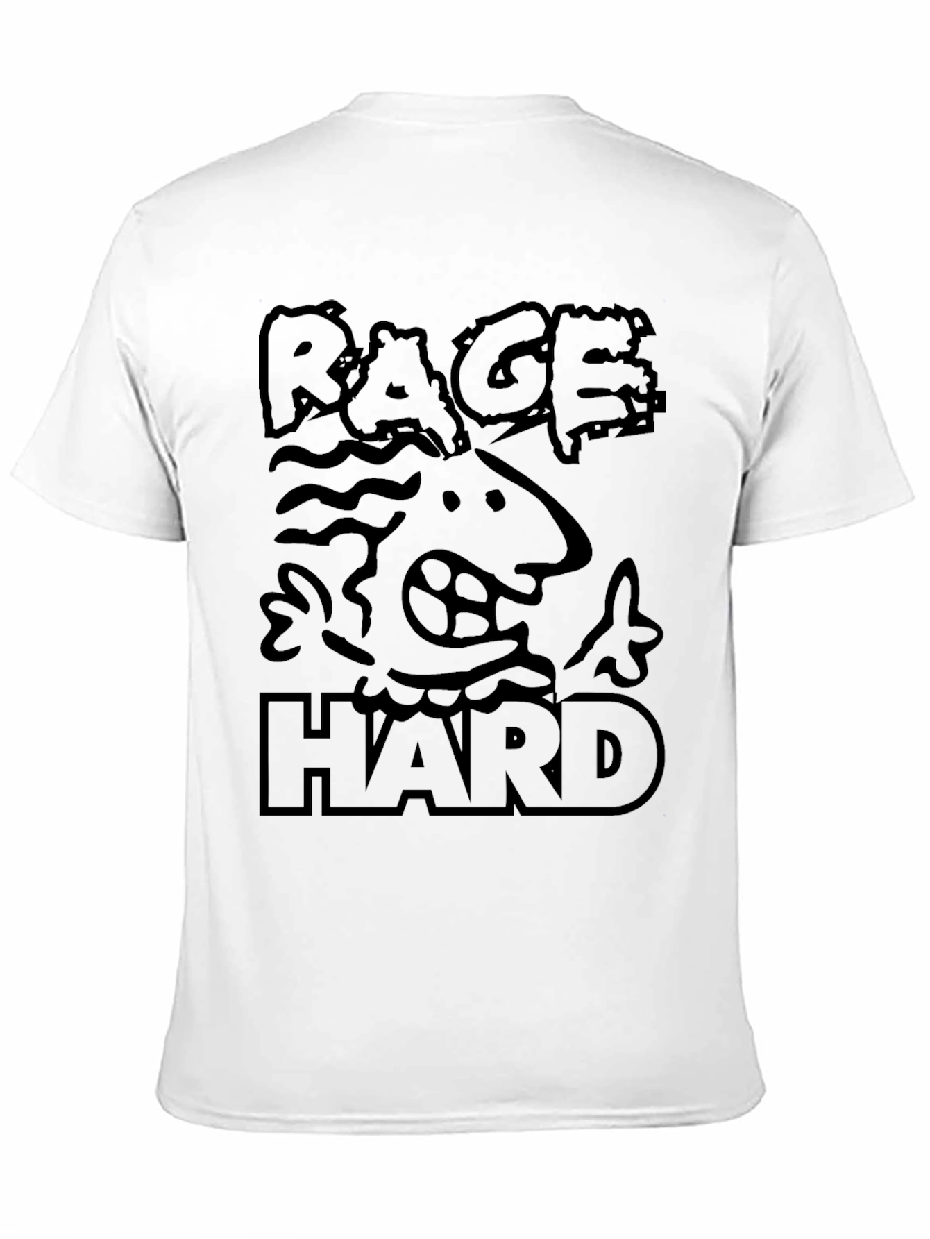 Rage Hard Black Graphic Tee for Men