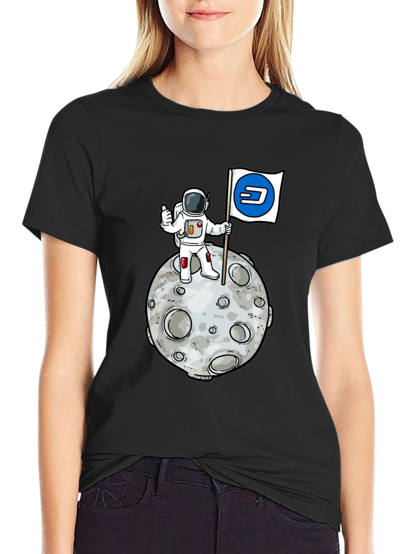 Astronaut Moon Landing Graphic T-Shirt