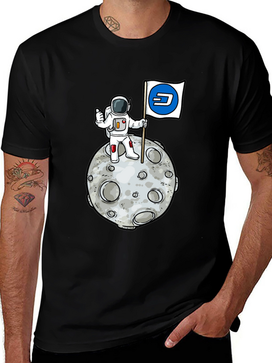 Astronaut Moon Landing Graphic T-Shirt