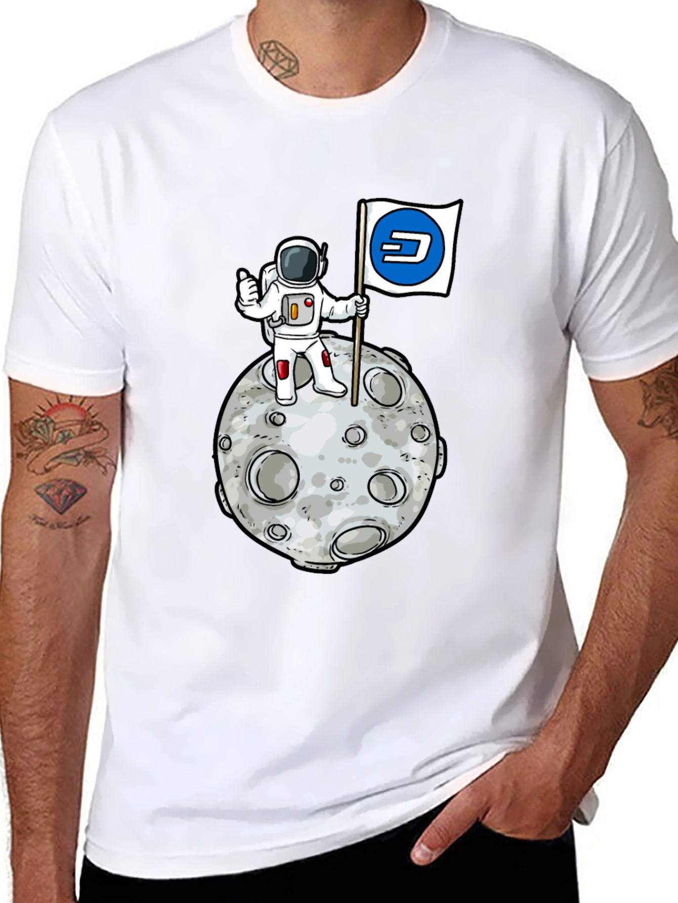 Astronaut Moon Landing Graphic T-Shirt