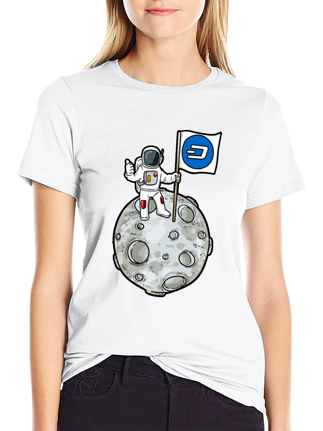 Astronaut Moon Landing Graphic T-Shirt