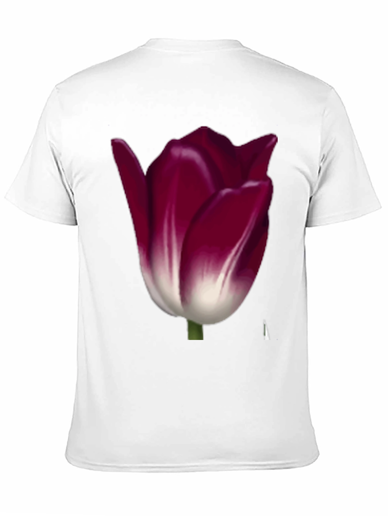 Floral Tulip Graphic Tee - Burgundy