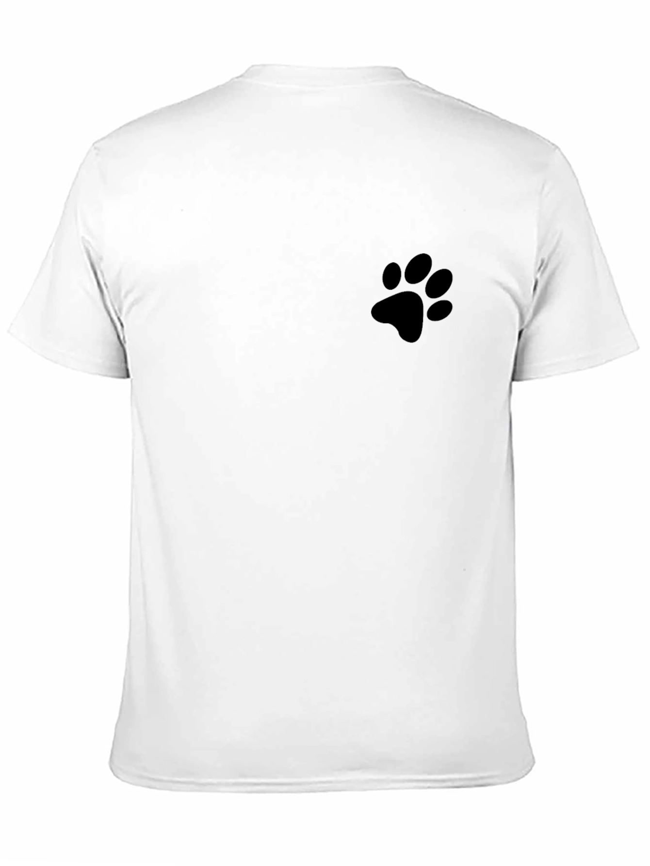 Paw Print Black T-Shirt - Casual Comfort