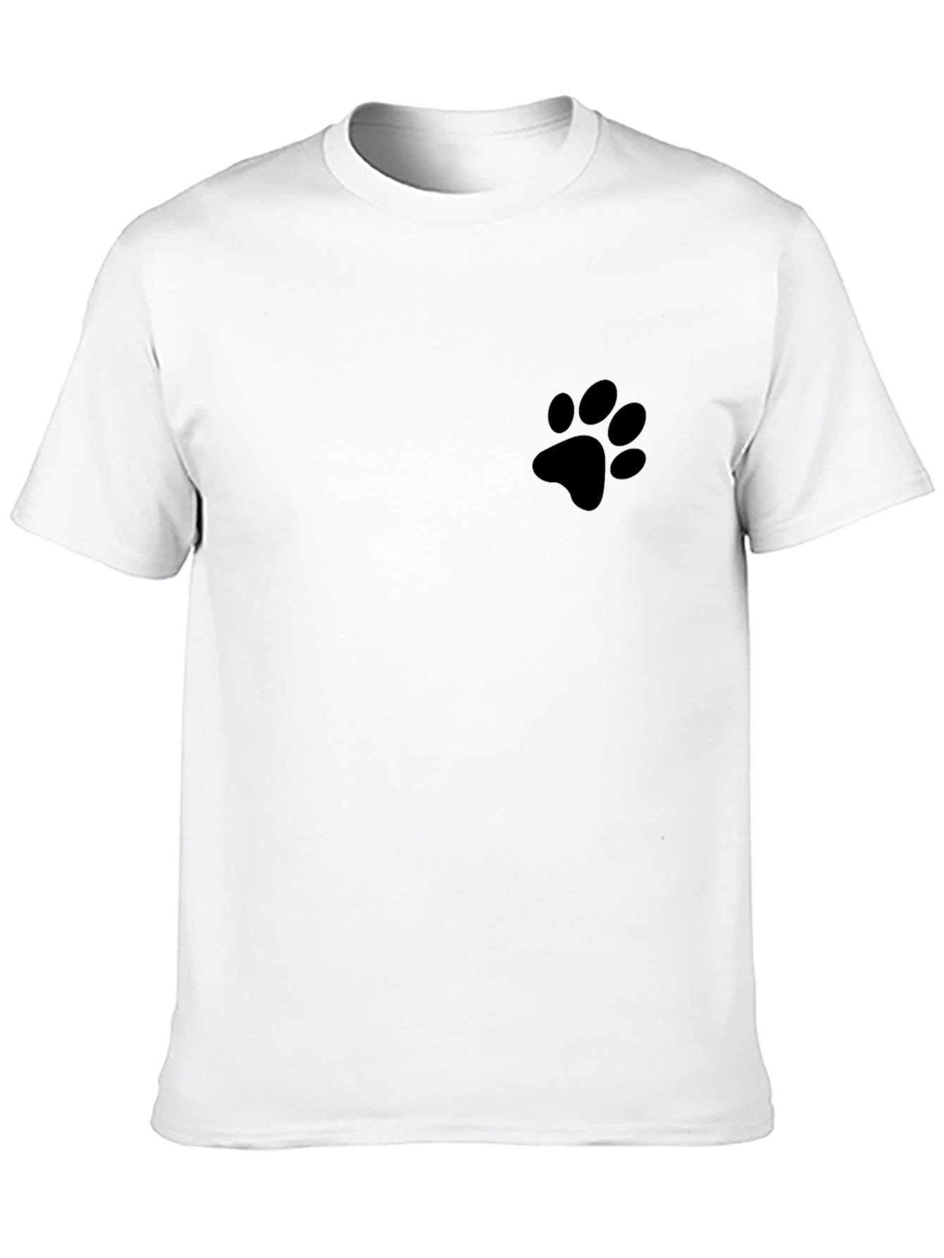 Paw Print Black T-Shirt - Casual Comfort