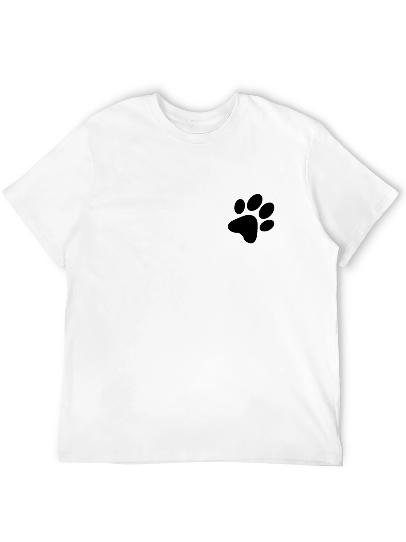 Paw Print Black T-Shirt - Casual Comfort