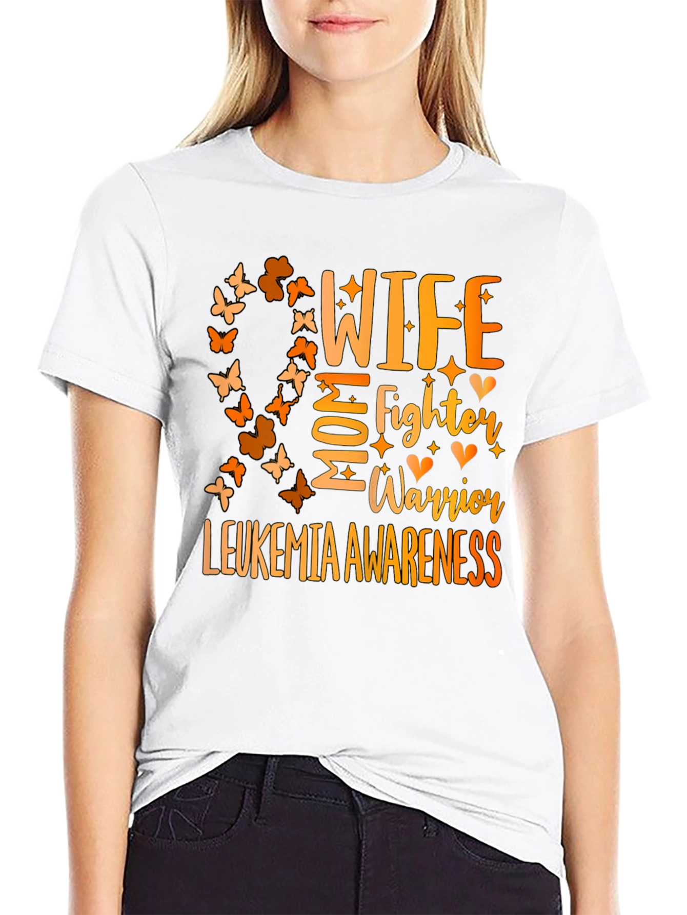 Leukemia Awareness Wife Mom Fighter Warrior T-Shirt