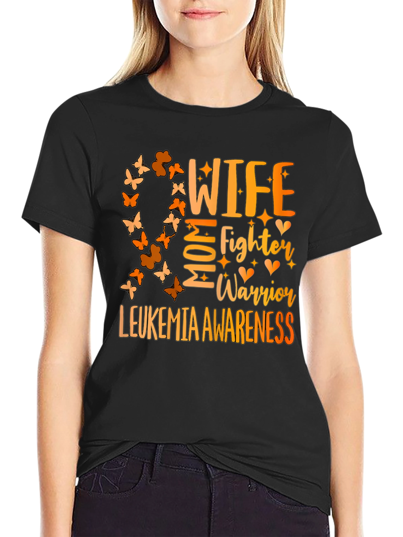 Leukemia Awareness Wife Mom Fighter Warrior T-Shirt