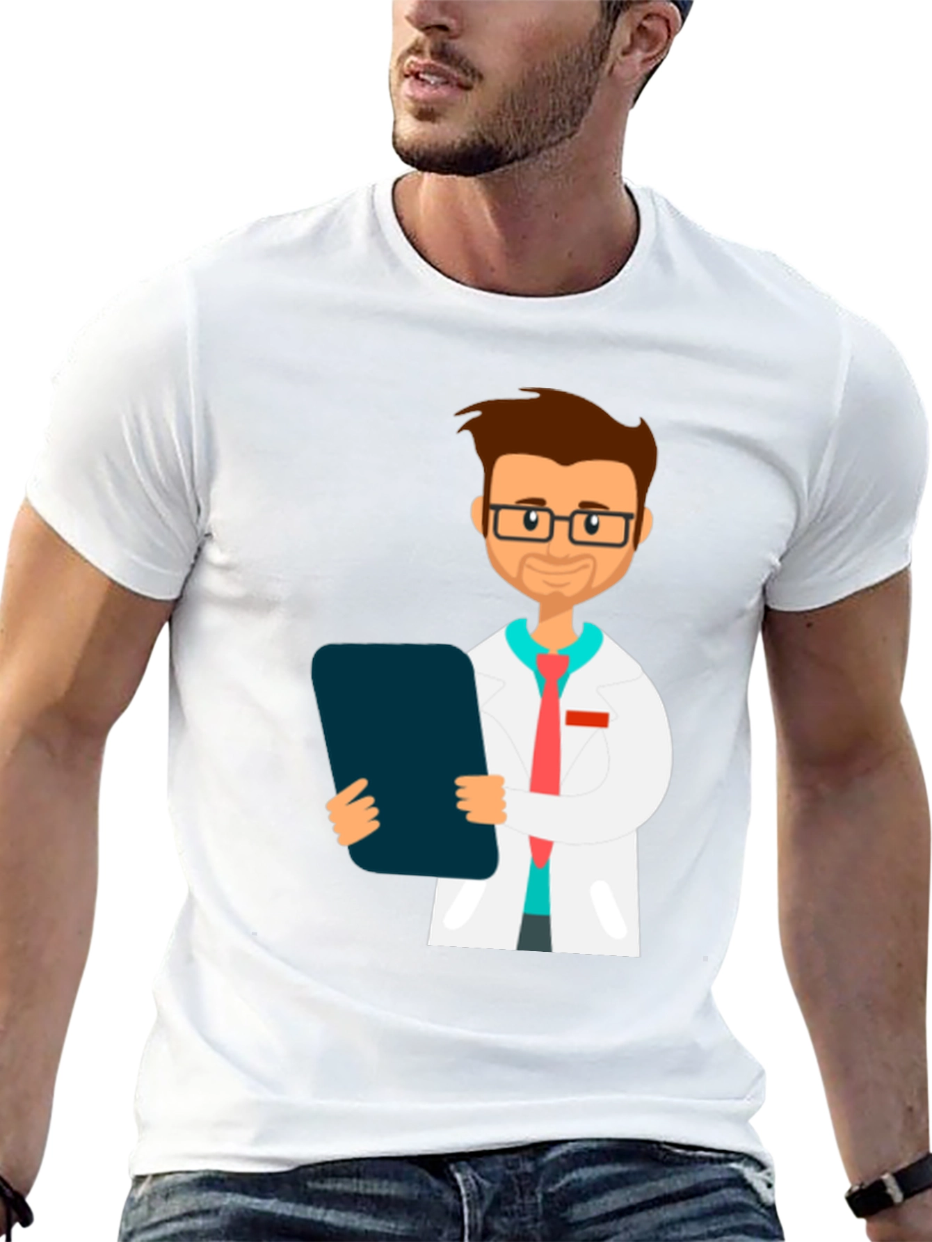 Doctor Graphic T-Shirt - Black Cotton Blend Tee