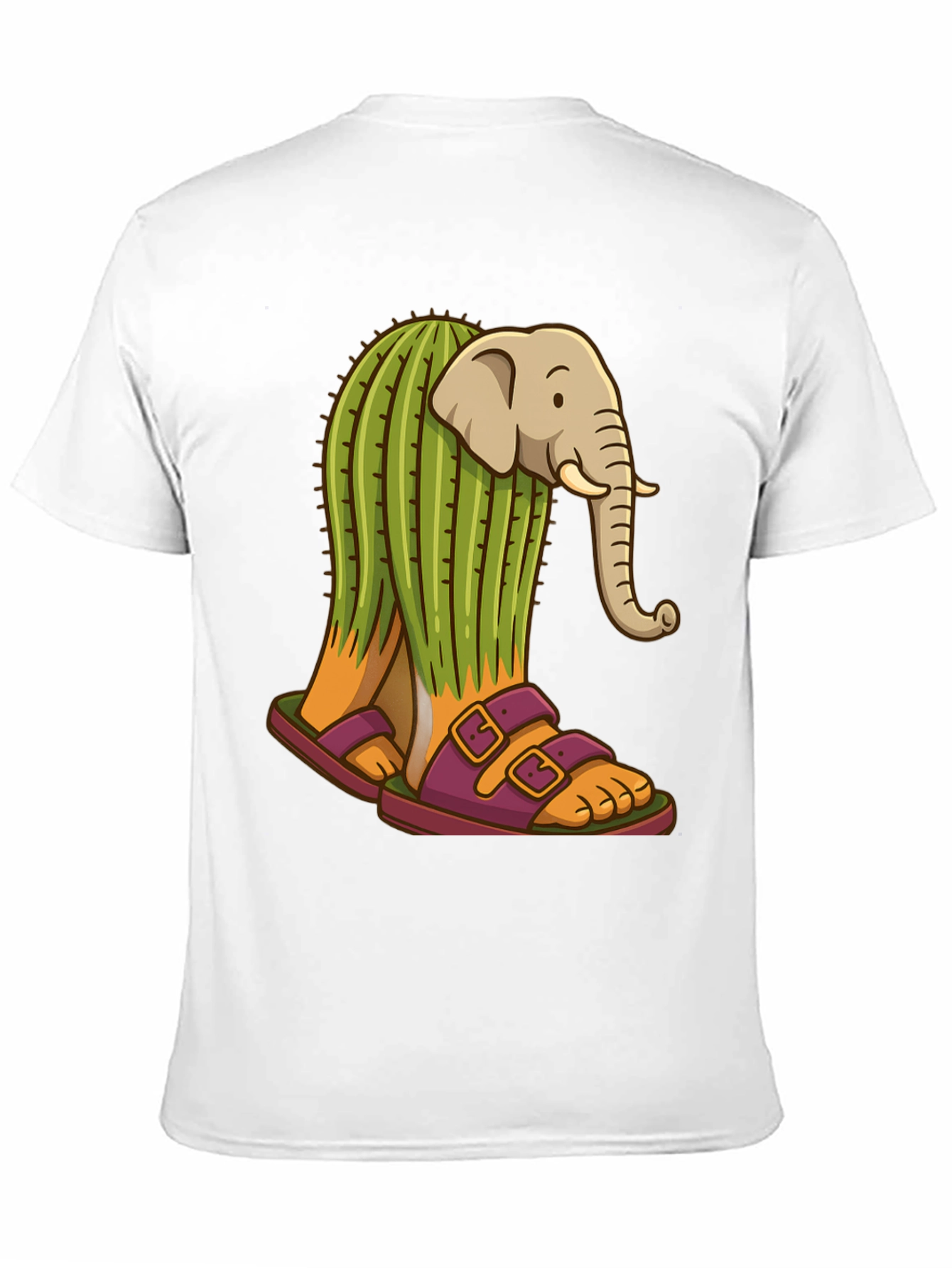 Elephant Cactus Sandals Graphic Tee