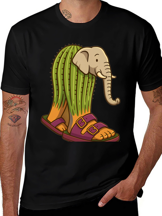 Elephant Cactus Sandals Graphic Tee