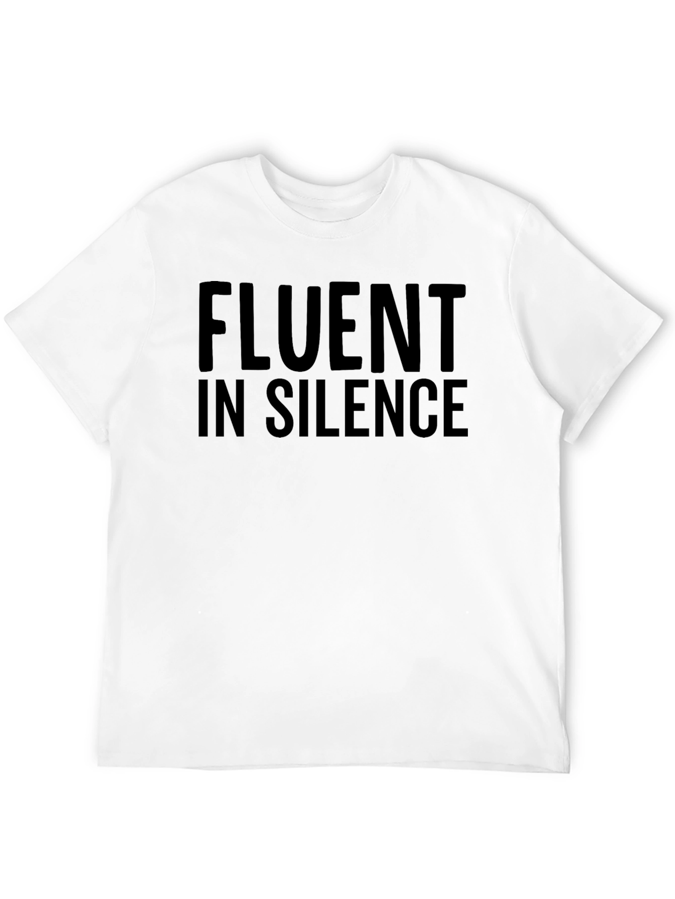 Fluent In Silence Black Graphic Tee