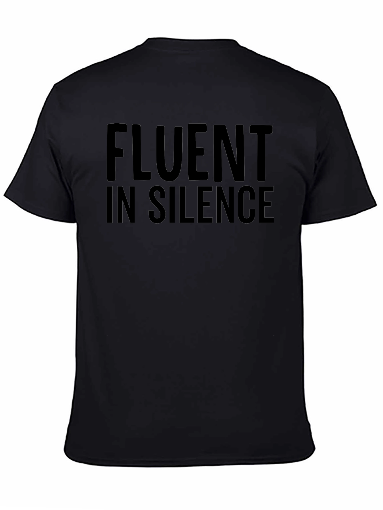 Fluent In Silence Black Graphic Tee