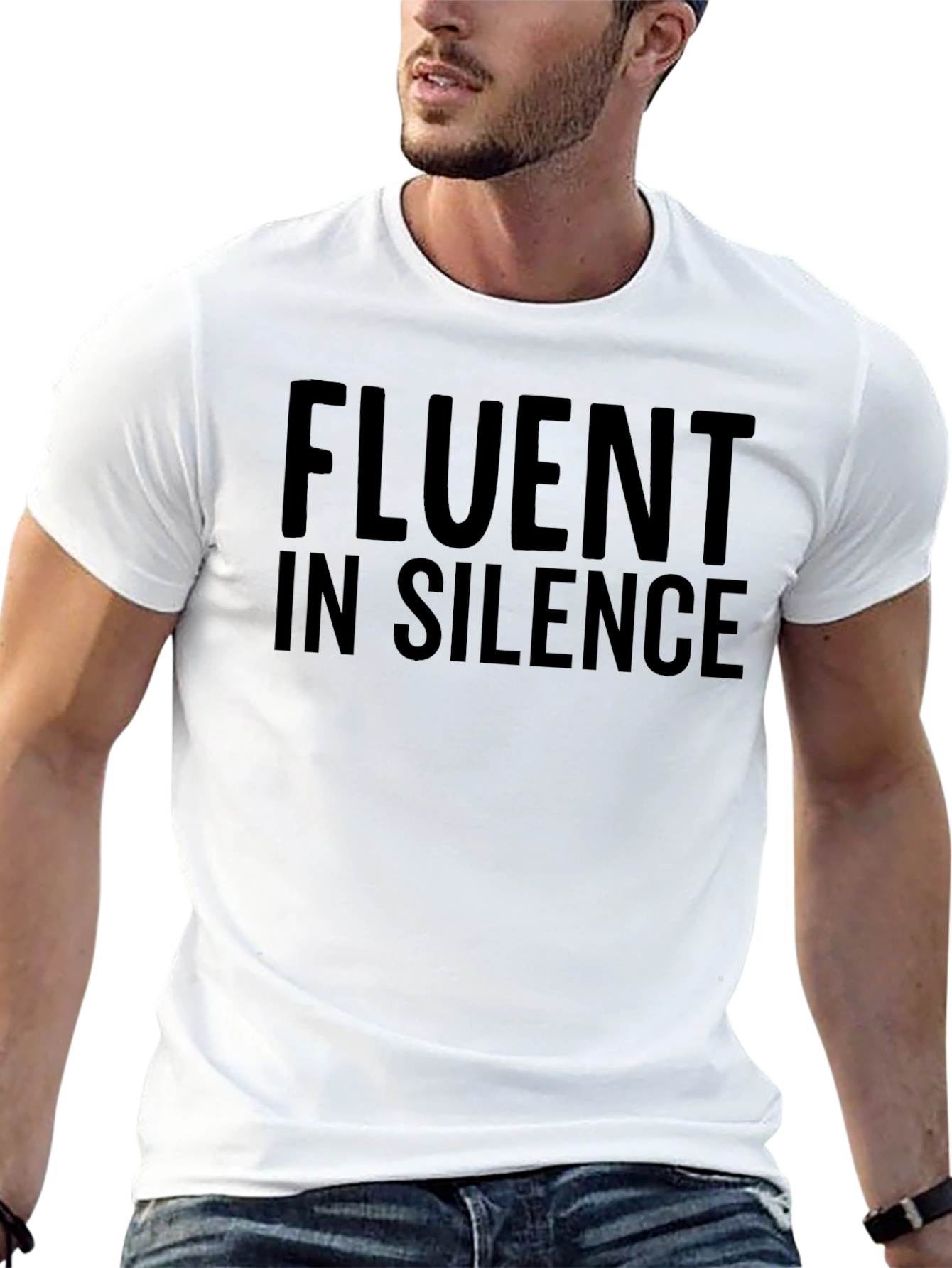 Fluent In Silence Black Graphic Tee