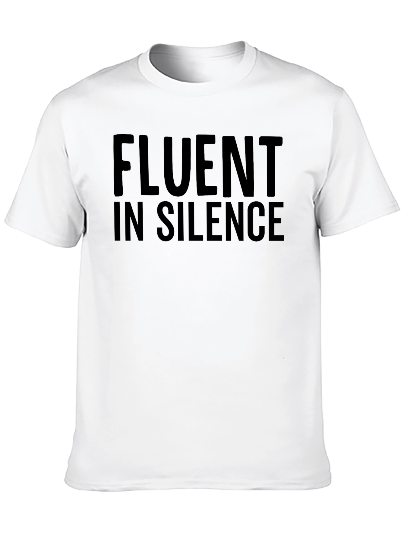 Fluent In Silence Black Graphic Tee