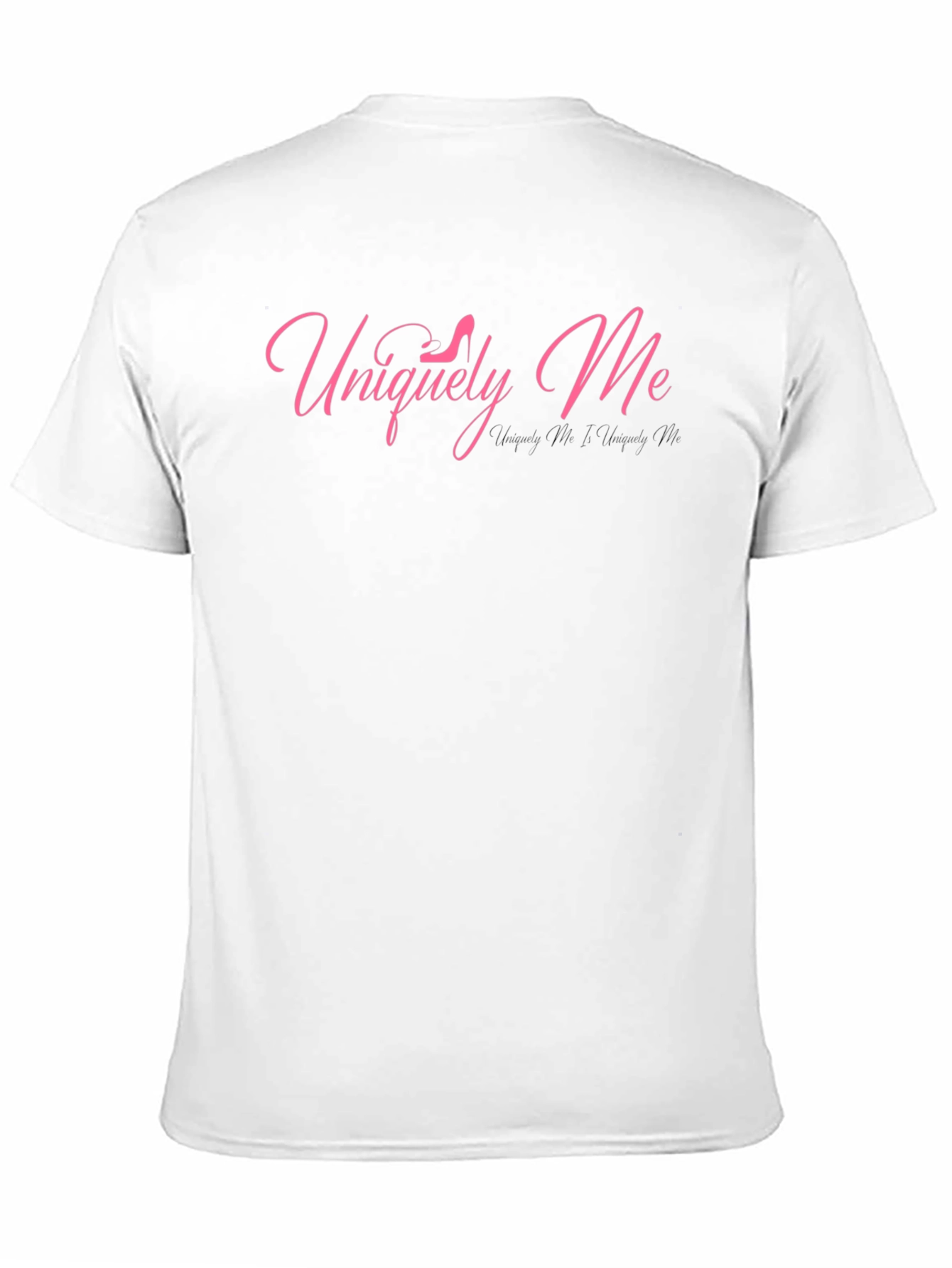 Uniquely Me Pink Graphic Black T-Shirt