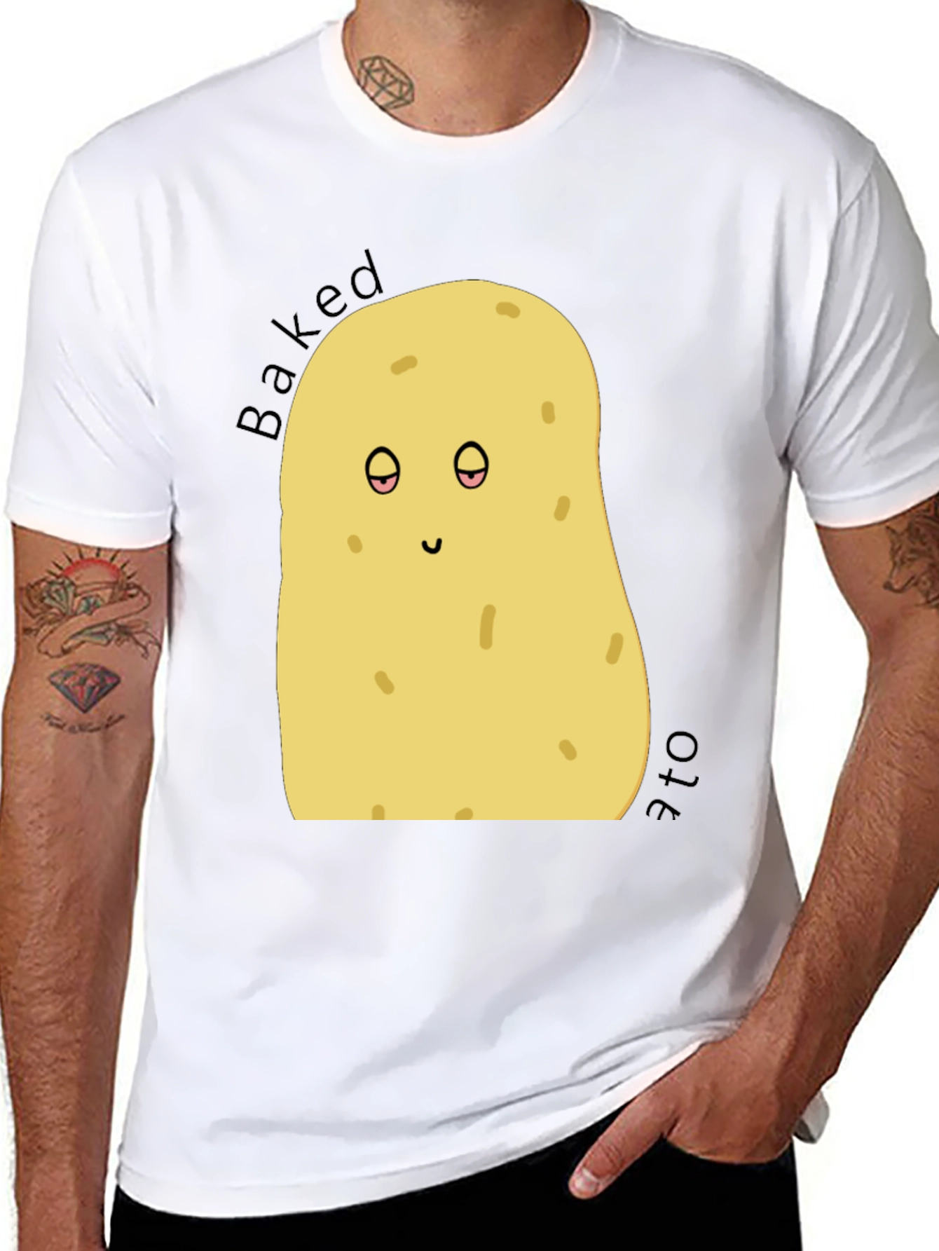 Baked Potato Graphic Tee - Funny Novelty T-Shirt