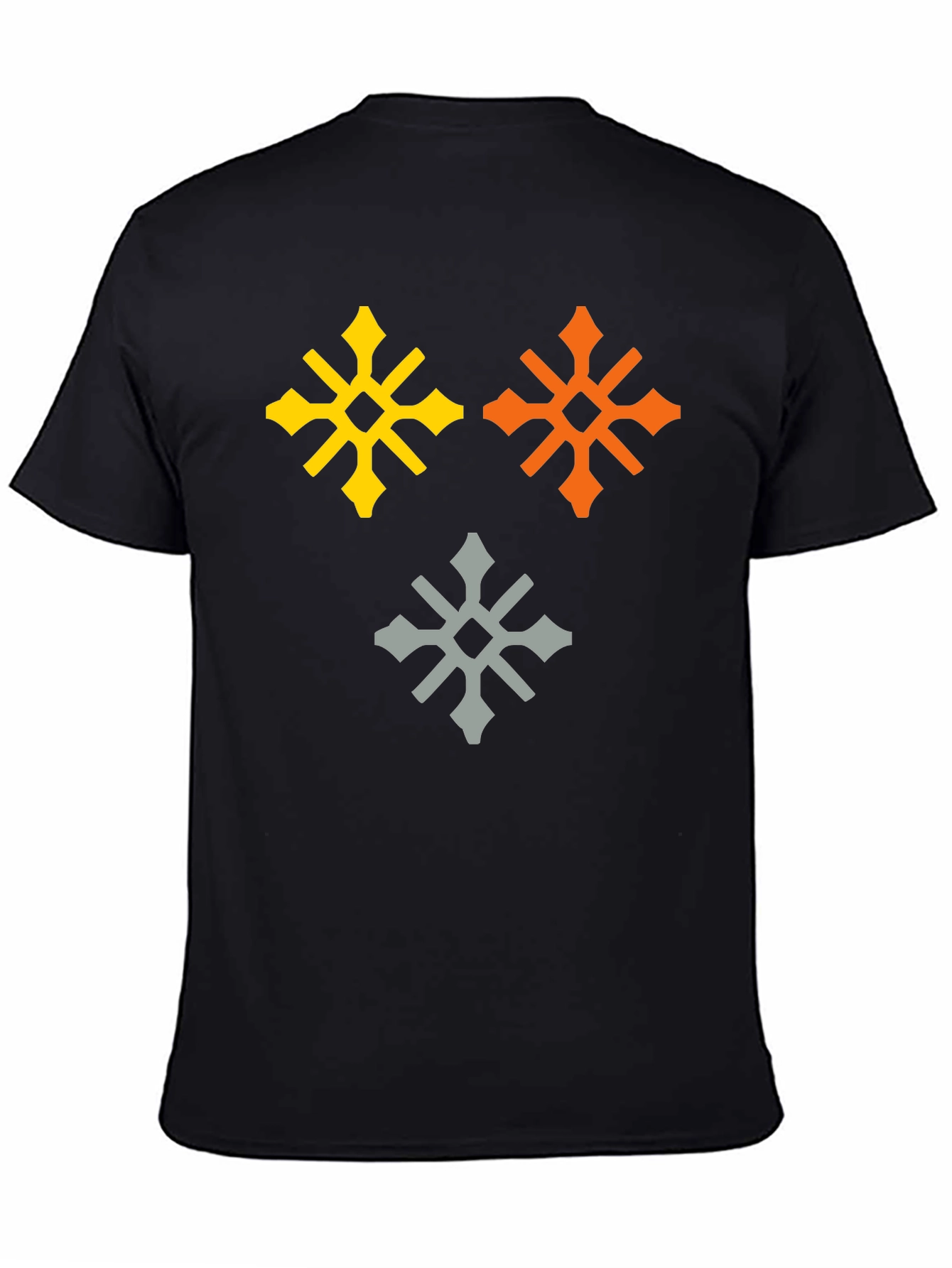 Graphic Tee with Geometric Snowflake Design