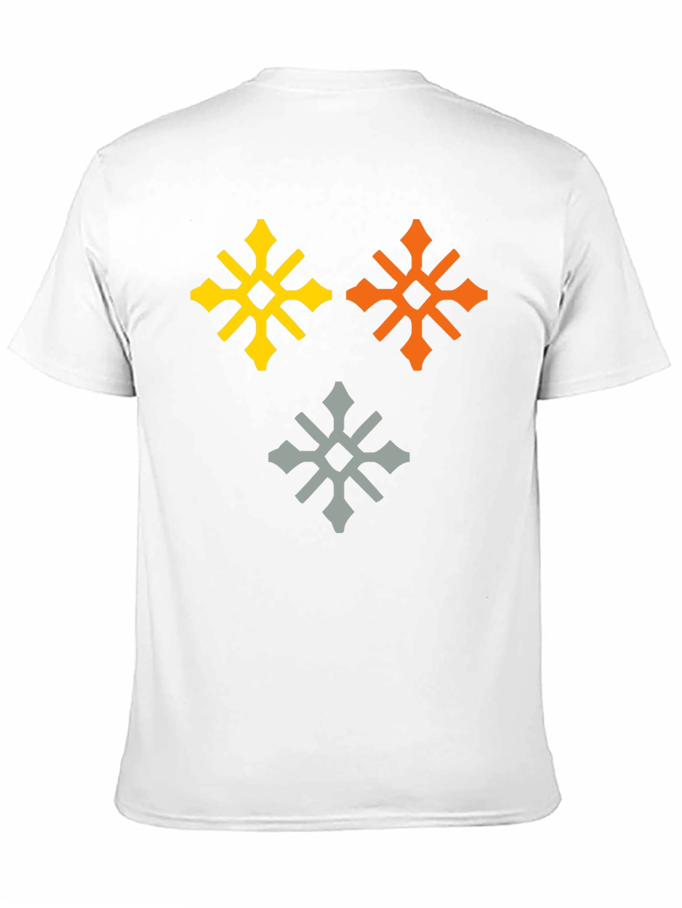 Graphic Tee with Geometric Snowflake Design