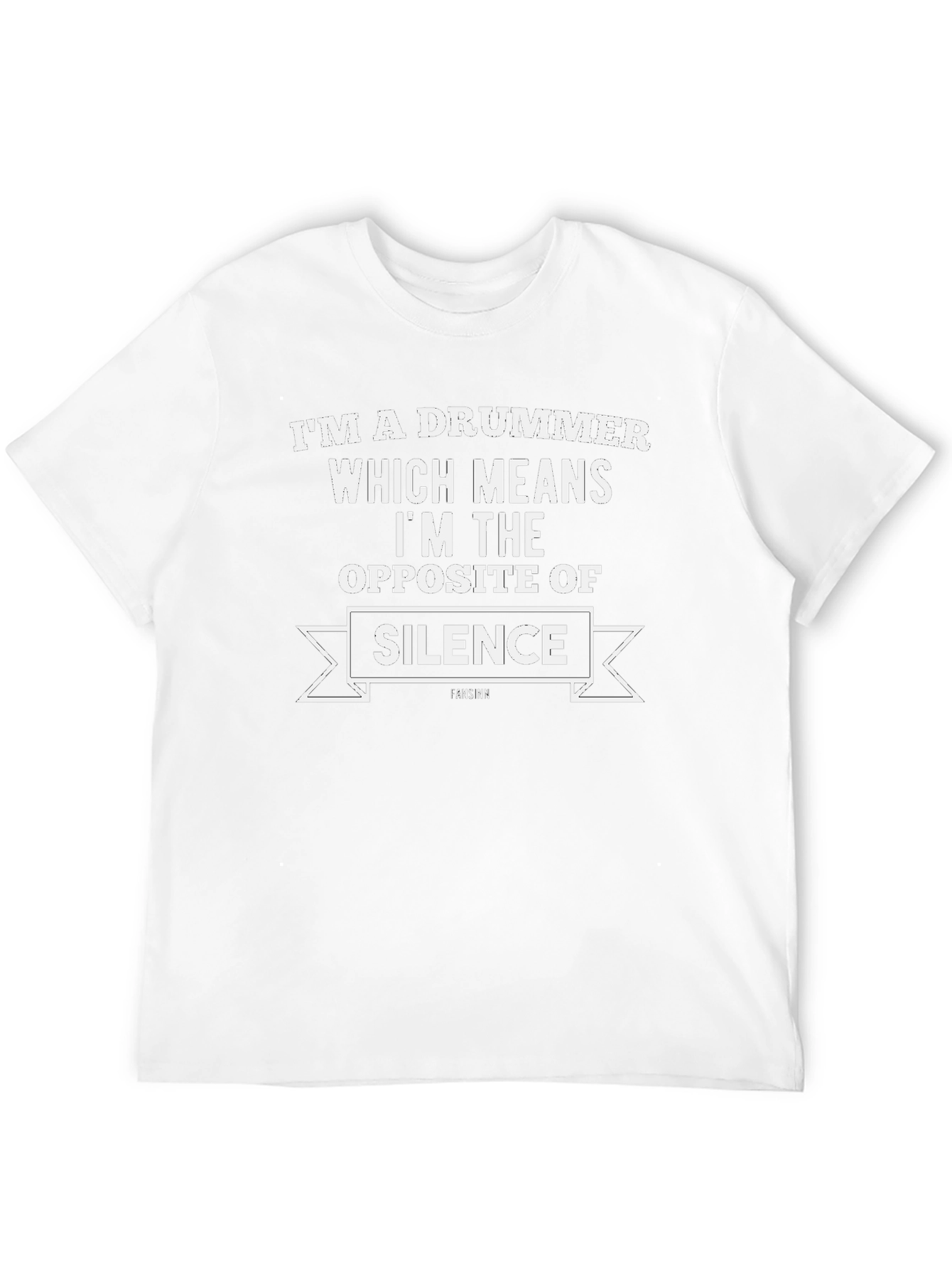 Drummer Opposite of Silence Black Graphic T-Shirt