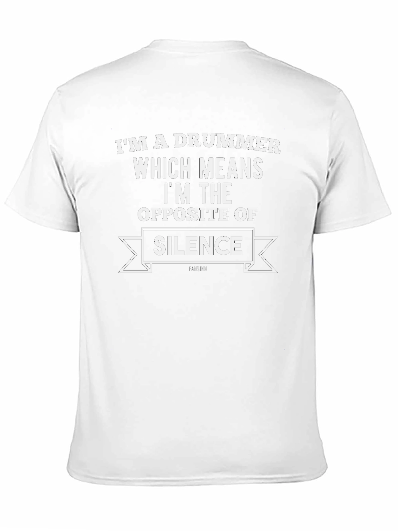 Drummer Opposite of Silence Black Graphic T-Shirt