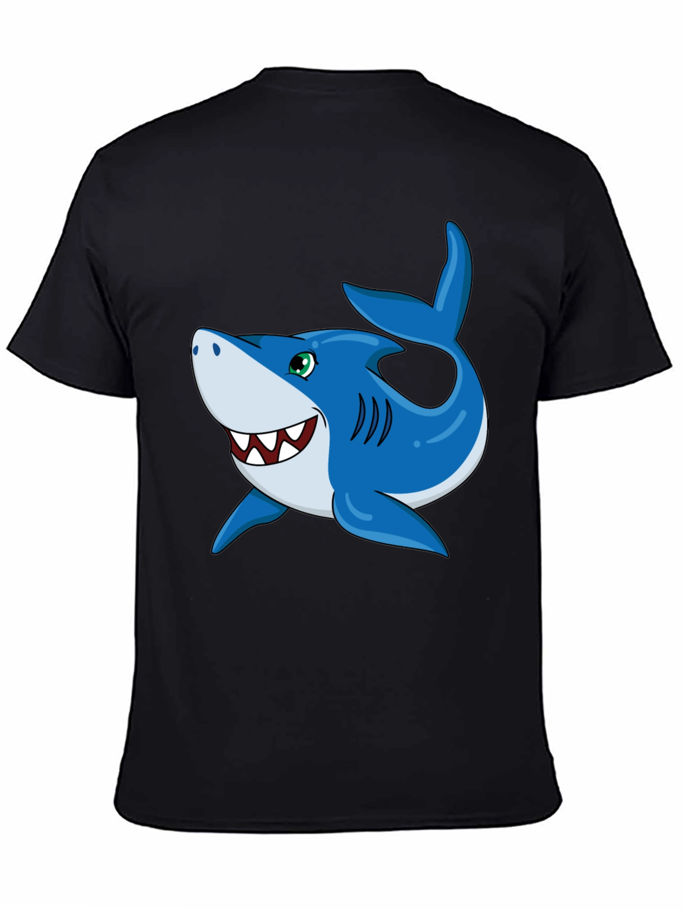 Fun Cartoon Shark Graphic T-Shirt