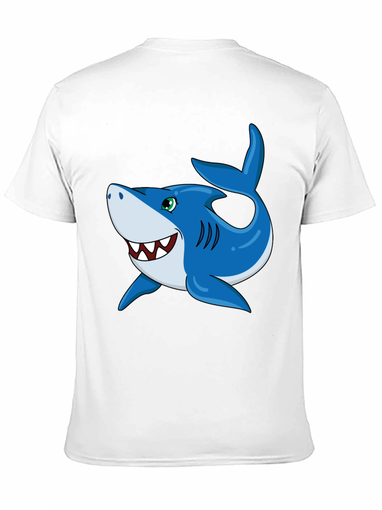 Fun Cartoon Shark Graphic T-Shirt