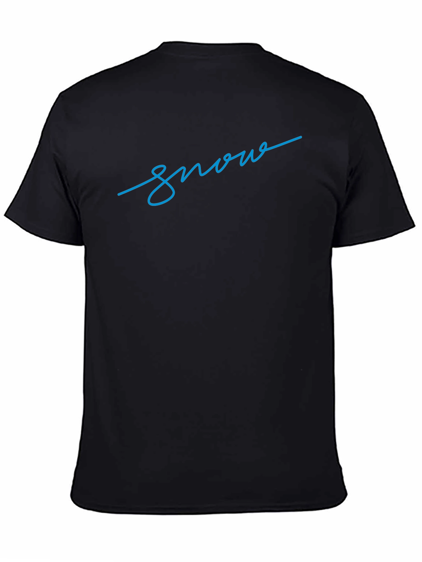 Snow Script Black T-Shirt